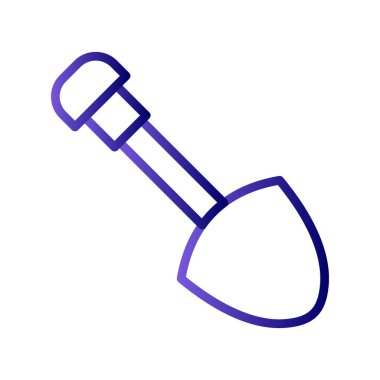 Kürek simgesi, vektör düz illüstrasyon 