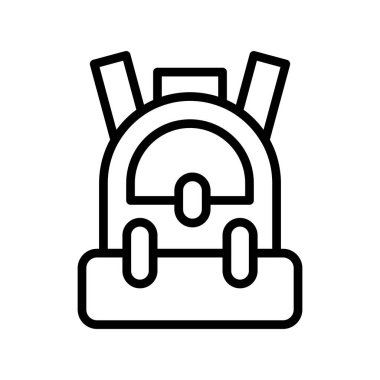 okul çantası ikon vektör illüstrasyonu