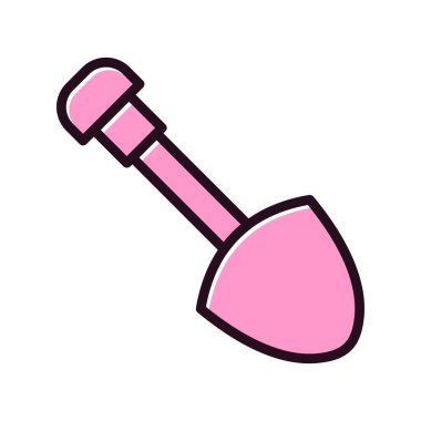 Kürek simgesi, vektör düz illüstrasyon 