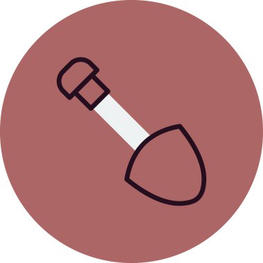 Kürek simgesi, vektör düz illüstrasyon 