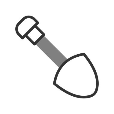 Kürek simgesi, vektör düz illüstrasyon 