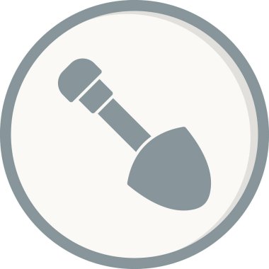 Kürek simgesi, vektör düz illüstrasyon 