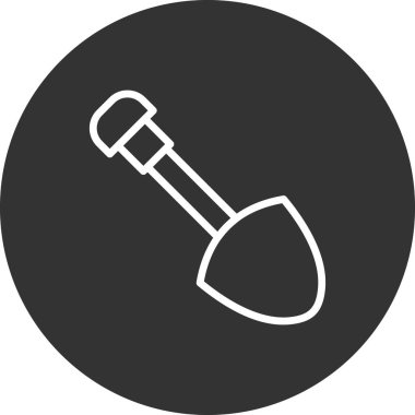 Kürek simgesi, vektör düz illüstrasyon 