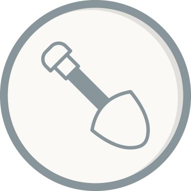 Kürek simgesi, vektör düz illüstrasyon 