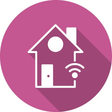 Akıllı Ev simgesi, vektör illüstrasyonu 