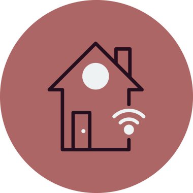 Akıllı Ev simgesi, vektör illüstrasyonu 