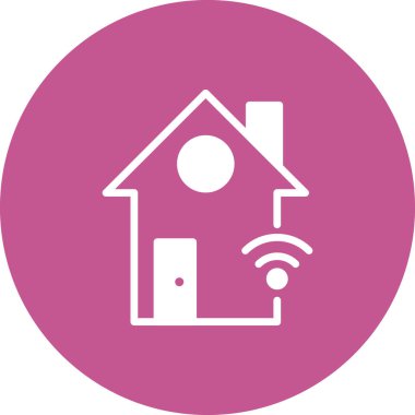 Akıllı Ev simgesi, vektör illüstrasyonu 