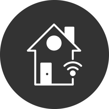 Akıllı Ev simgesi, vektör illüstrasyonu 