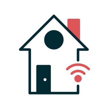 Akıllı Ev simgesi, vektör illüstrasyonu 