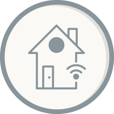 Akıllı Ev simgesi, vektör illüstrasyonu 