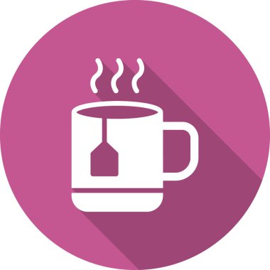 sıcak çay fincanı ikonu vektör illüstrasyonu