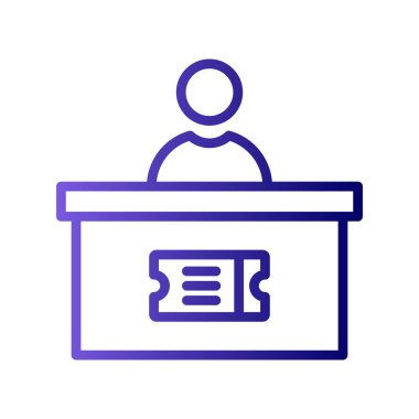 İş ve finans simgesi çizgisinin vektör illüstrasyonu. 