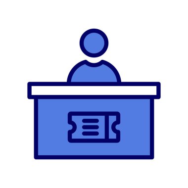 İş ve finans simgesi çizgisinin vektör illüstrasyonu. 