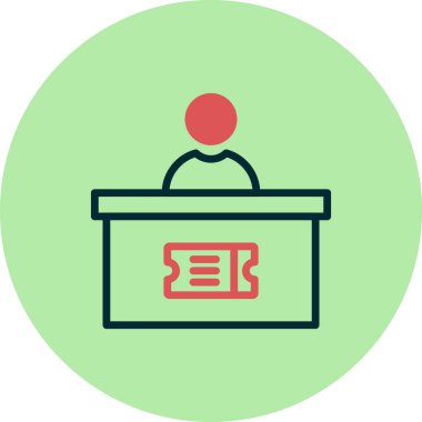 İş ve finans simgesi çizgisinin vektör illüstrasyonu. 