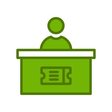 İş ve finans simgesi çizgisinin vektör illüstrasyonu. 