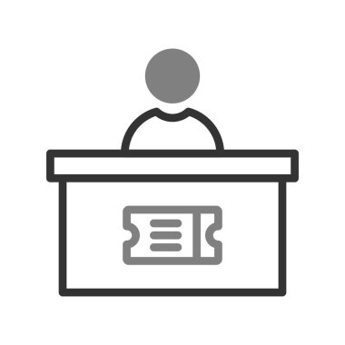 İş ve finans simgesi çizgisinin vektör illüstrasyonu. 