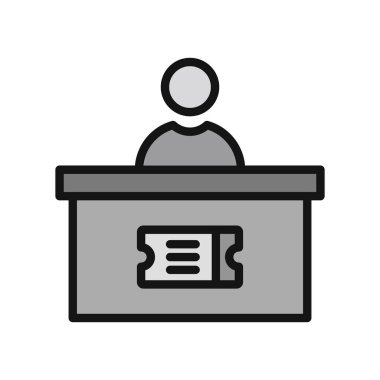 İş ve finans simgesi çizgisinin vektör illüstrasyonu. 