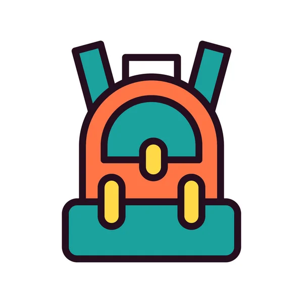 Escuela Bolsa Icono Vector Ilustración — Vector de stock