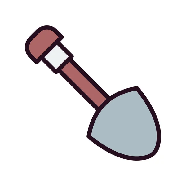 Shovel Icon Vector Flat Illustration — ストックベクタ