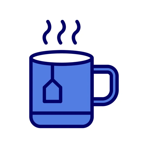 Heißer Tee Tasse Symbol Vektor Illustration — Stockvektor