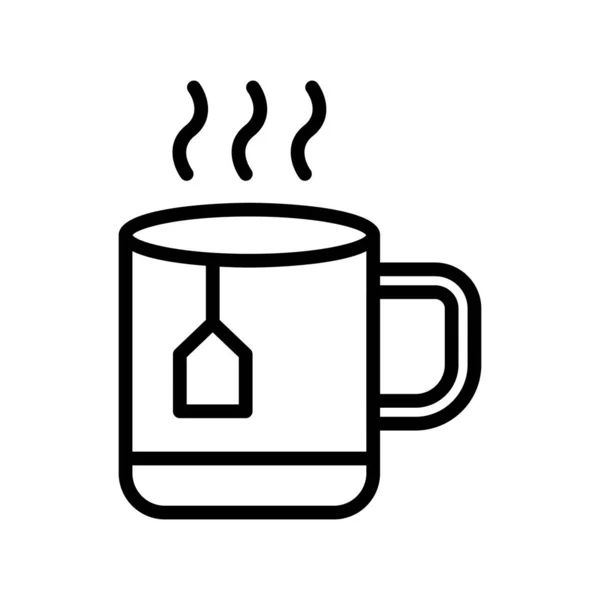 Taza Caliente Icono Vector Ilustración — Vector de stock