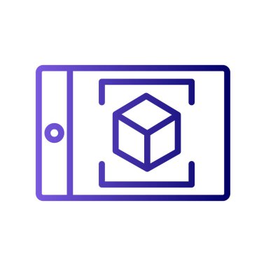 Geliştirilmiş gerçekliğin vektör çizimi modern simge