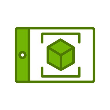 Geliştirilmiş gerçekliğin vektör çizimi modern simge