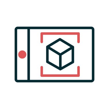 Geliştirilmiş gerçekliğin vektör çizimi modern simge