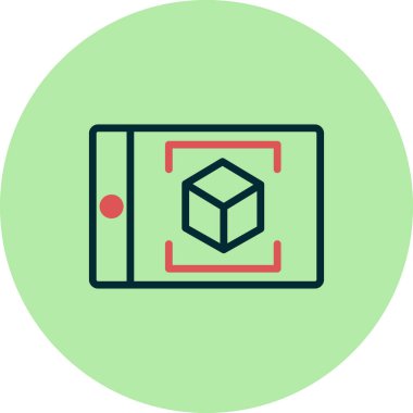 Geliştirilmiş gerçekliğin vektör çizimi modern simge