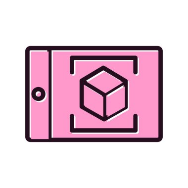 Geliştirilmiş gerçekliğin vektör çizimi modern simge