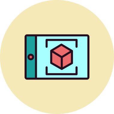 Geliştirilmiş gerçekliğin vektör çizimi modern simge