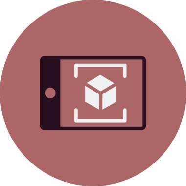 Geliştirilmiş gerçekliğin vektör çizimi modern simge