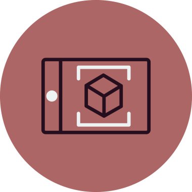 Geliştirilmiş gerçekliğin vektör çizimi modern simge