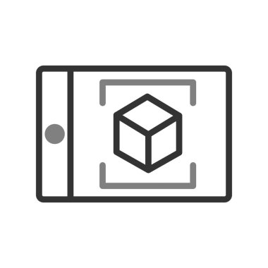 Geliştirilmiş gerçekliğin vektör çizimi modern simge