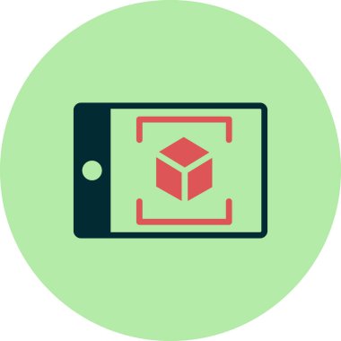 Geliştirilmiş gerçekliğin vektör çizimi modern simge