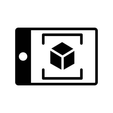 Geliştirilmiş gerçekliğin vektör çizimi modern simge