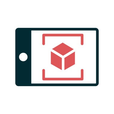 Geliştirilmiş gerçekliğin vektör çizimi modern simge