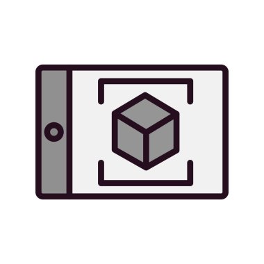 Geliştirilmiş gerçekliğin vektör çizimi modern simge