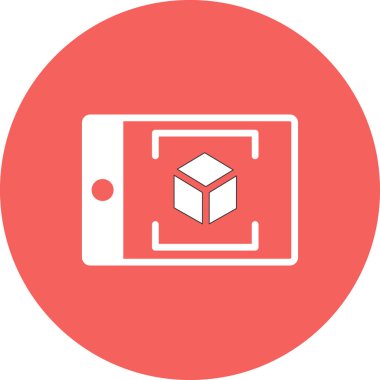 Geliştirilmiş gerçekliğin vektör çizimi modern simge