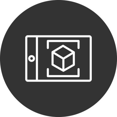 Geliştirilmiş gerçekliğin vektör çizimi modern simge