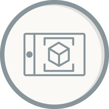 Geliştirilmiş gerçekliğin vektör çizimi modern simge