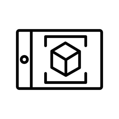 Geliştirilmiş gerçekliğin vektör çizimi modern simge