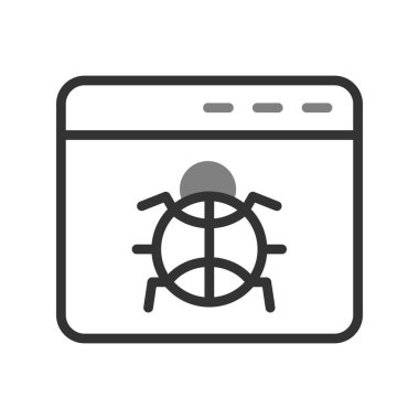 tarayıcı simgesi, vektör illüstrasyonu 