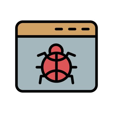 tarayıcı simgesi, vektör illüstrasyonu 