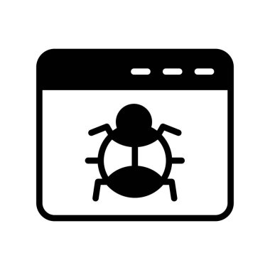 tarayıcı simgesi, vektör illüstrasyonu 