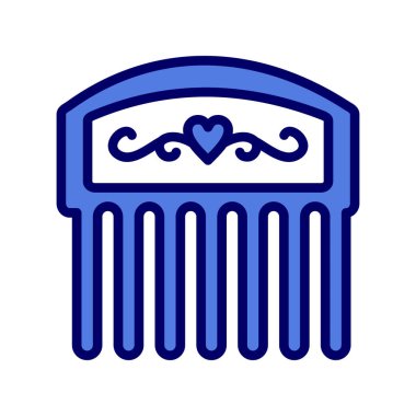 Dekoratif tarak simgesinin vektör çizimi