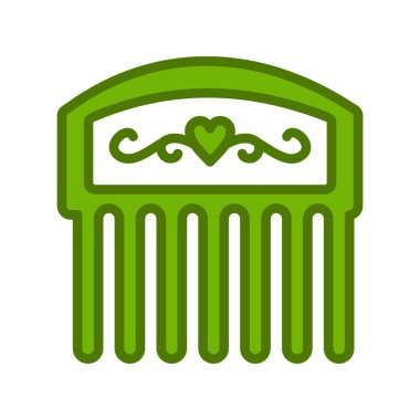 Dekoratif tarak simgesinin vektör çizimi