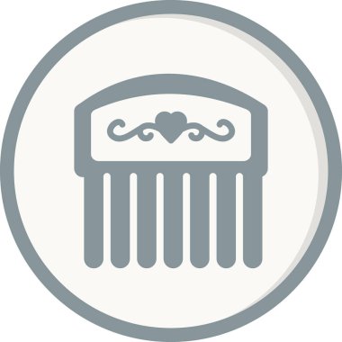 Dekoratif tarak simgesinin vektör çizimi