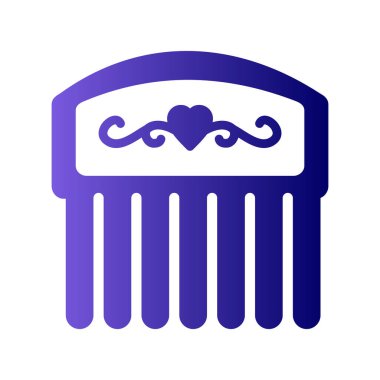 Dekoratif tarak simgesinin vektör çizimi