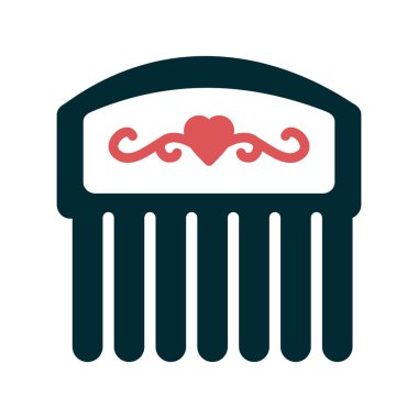 Dekoratif tarak simgesinin vektör çizimi